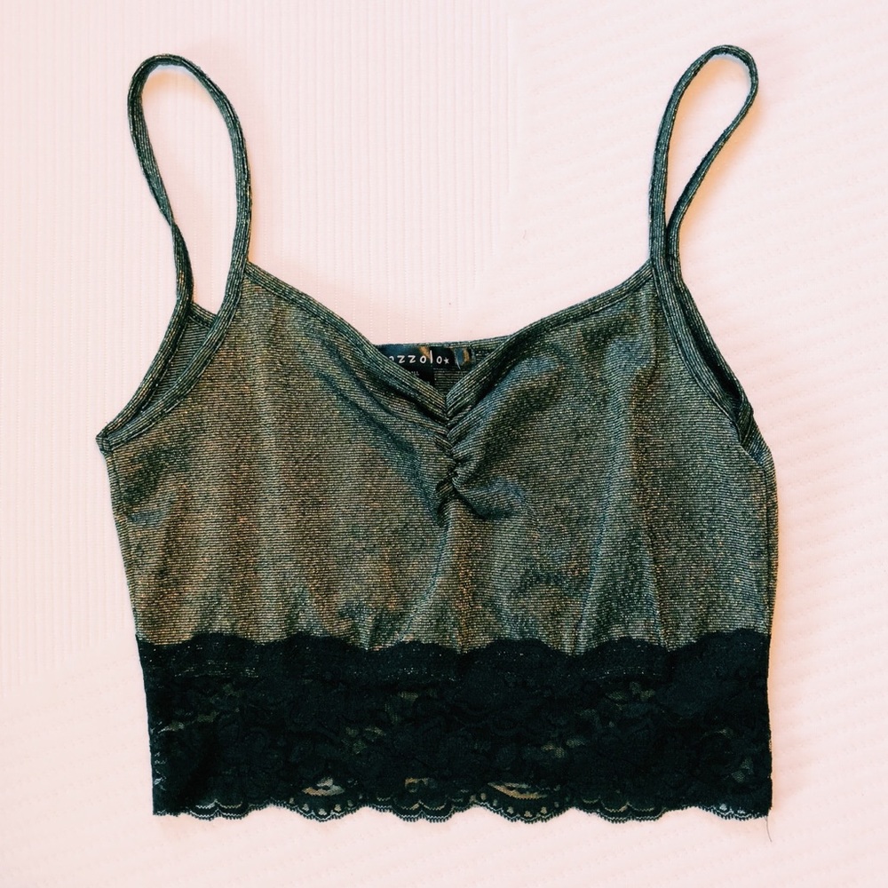 Shimmery Gold Crop Top